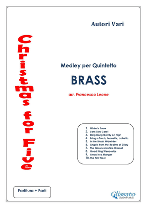 Book cover for Christmas for Five - Medley for Brass Quintet/Ensemble (score & parts)