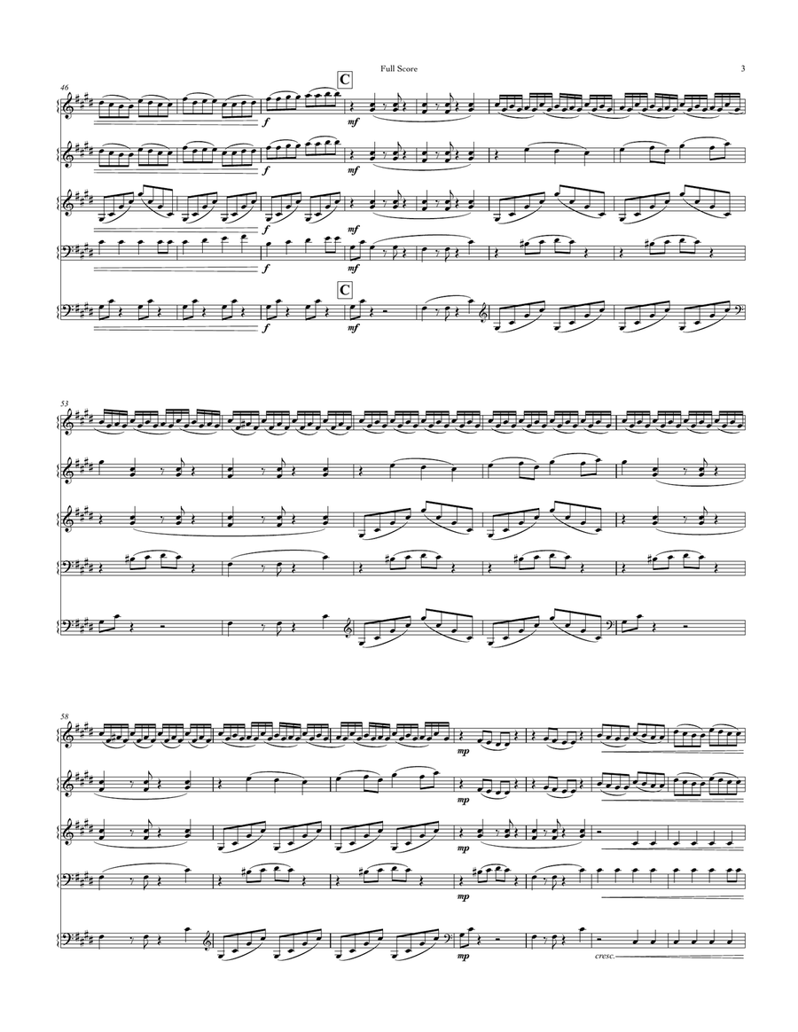Cerebral Cortex, for mallet quintet Marimba - Digital Sheet Music page 3