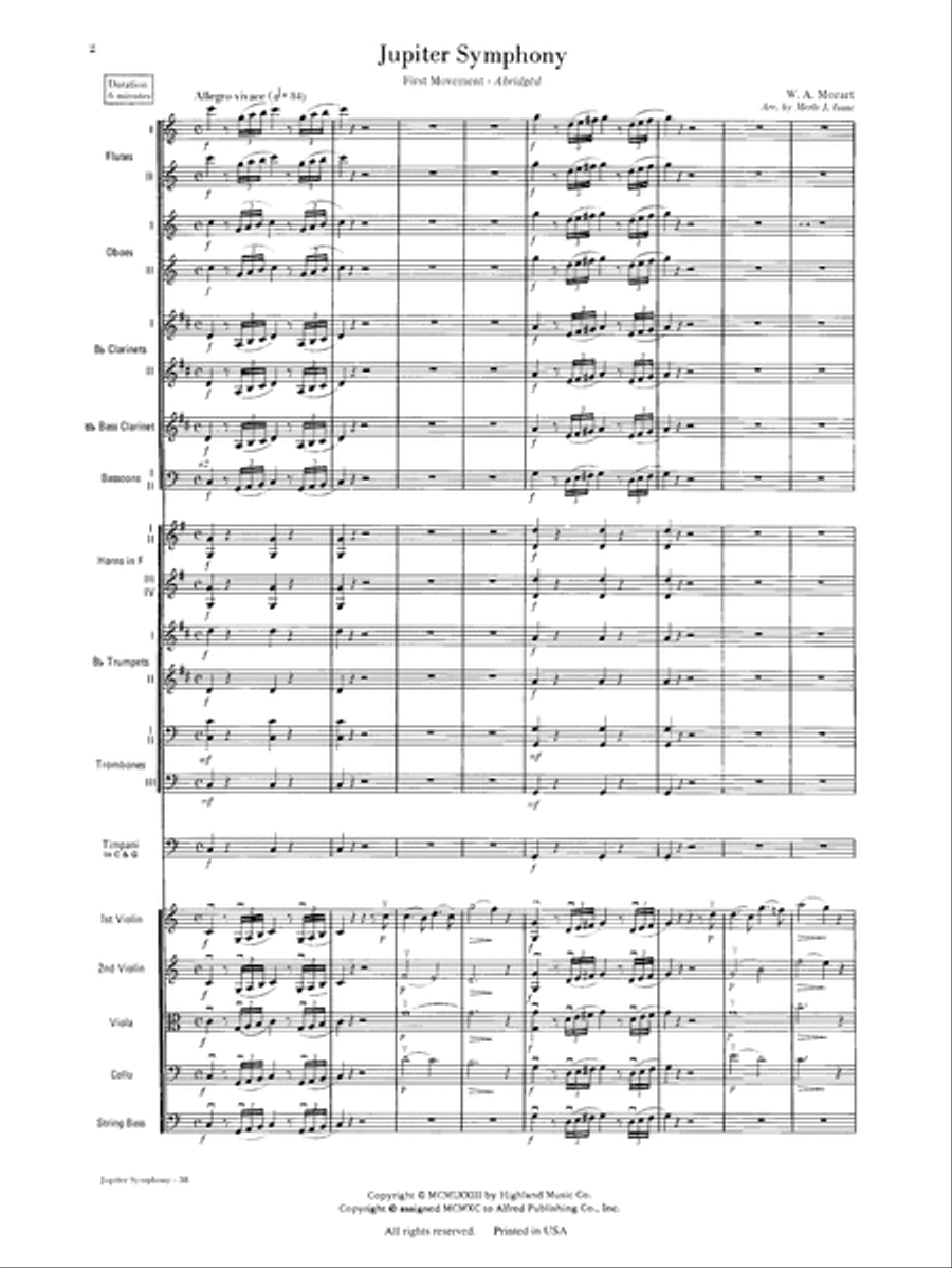 Jupiter Symphony, 1st Movement Full Orchestra scores gallery preview page 3