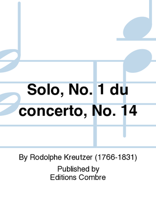 Book cover for Concerto No. 14: solo no. 1