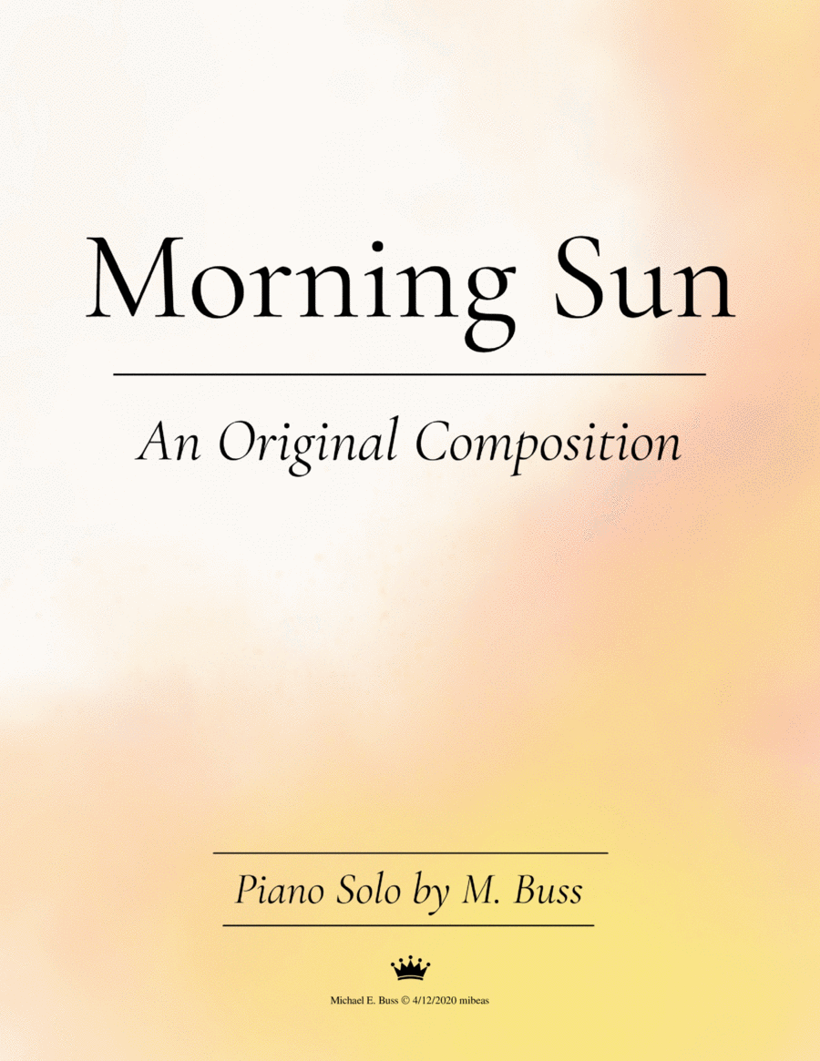 Morning Sun - piano solo Morning Sun - piano solo Piano Solo scores gallery preview page 1