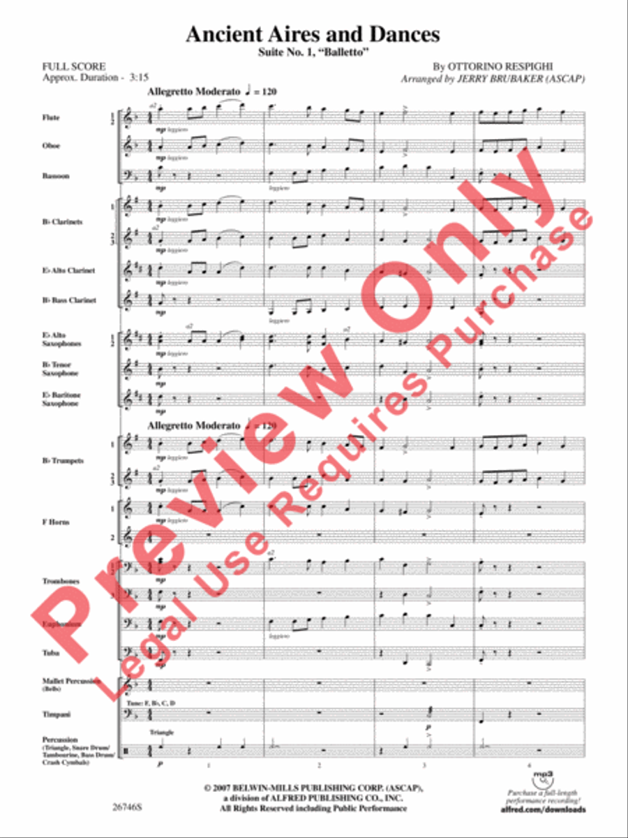Ancient Aires and Dances Ancient Aires and Dances Concert Band scores gallery preview page 4