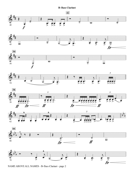 Name Above All Names - Bass Clarinet (sub. Tuba)