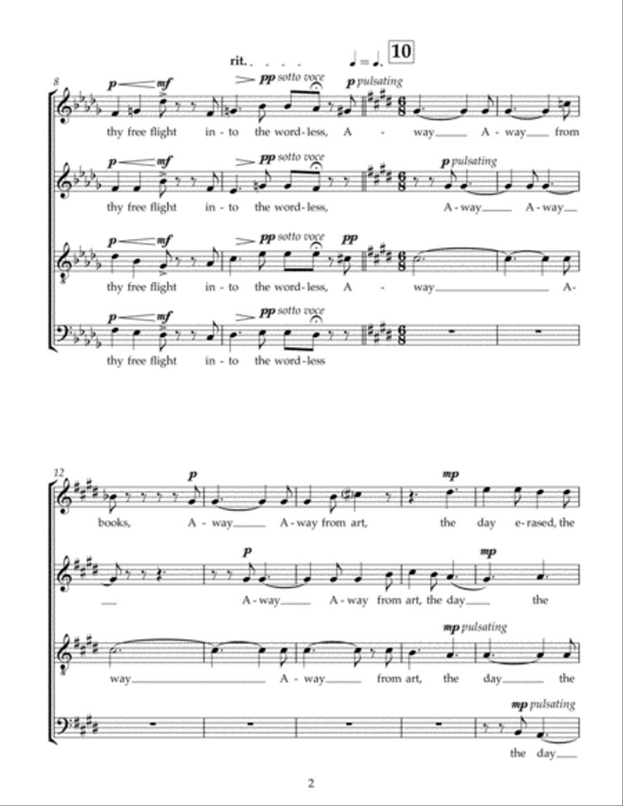 A Clear Midnight - for SATB Choir image number null