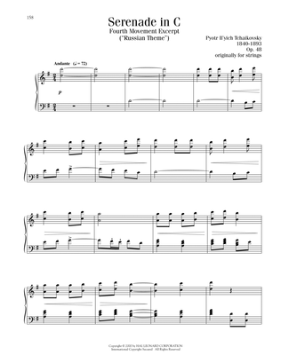 Serenade In C, Op. 48, Fourth Movement ("Russian Theme") Excerpt