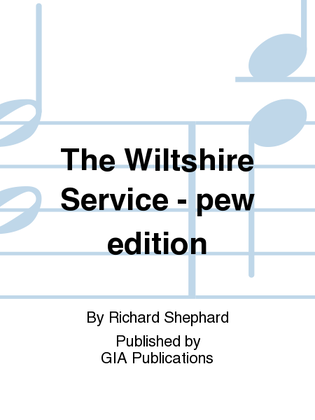 Book cover for The Wiltshire Service - pew edition