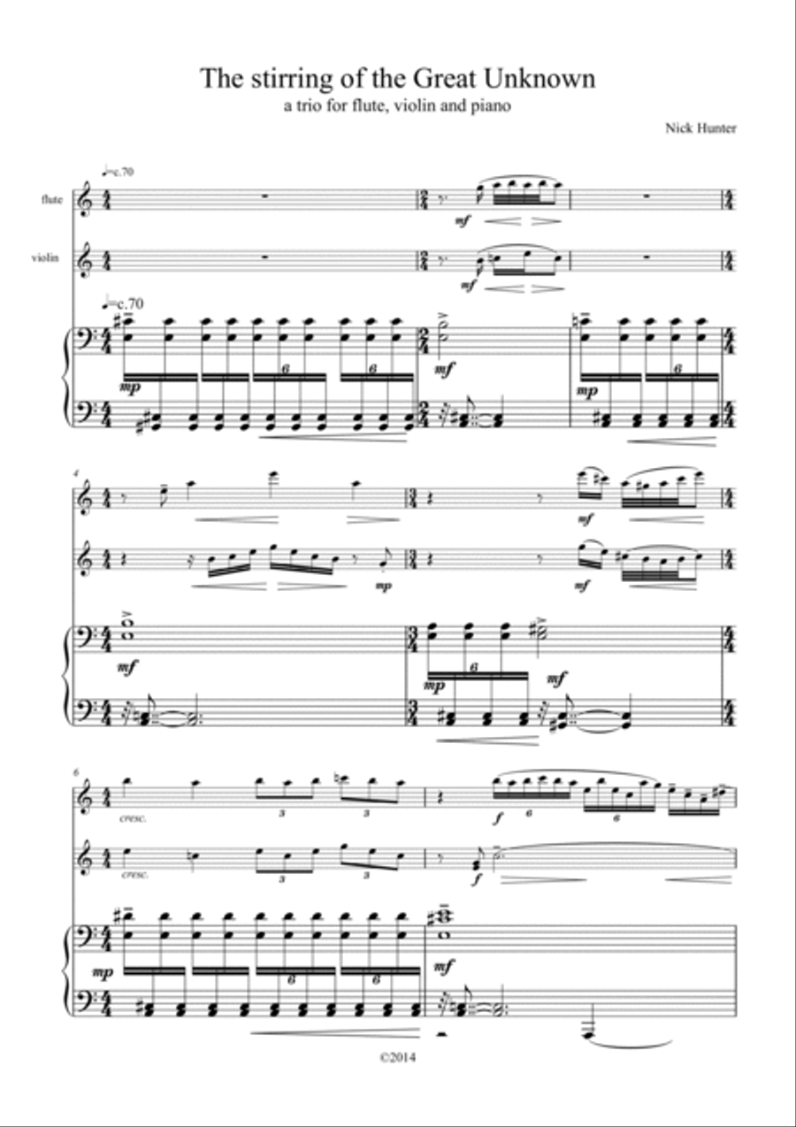 The stirring of the Great Unknown Small Ensemble scores gallery preview page 2