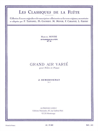 Book cover for Le Tremolo Op. 3 - Classiques No. 72