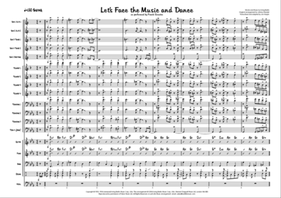 Let's Face The Music And Dance Big Band scores gallery preview page 2