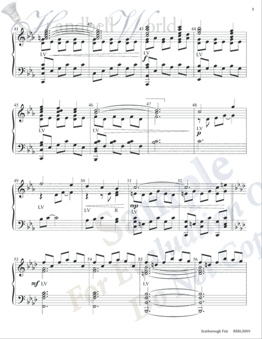 Scarborough Fair Scarborough Fair 5-Octaves scores gallery preview page 4