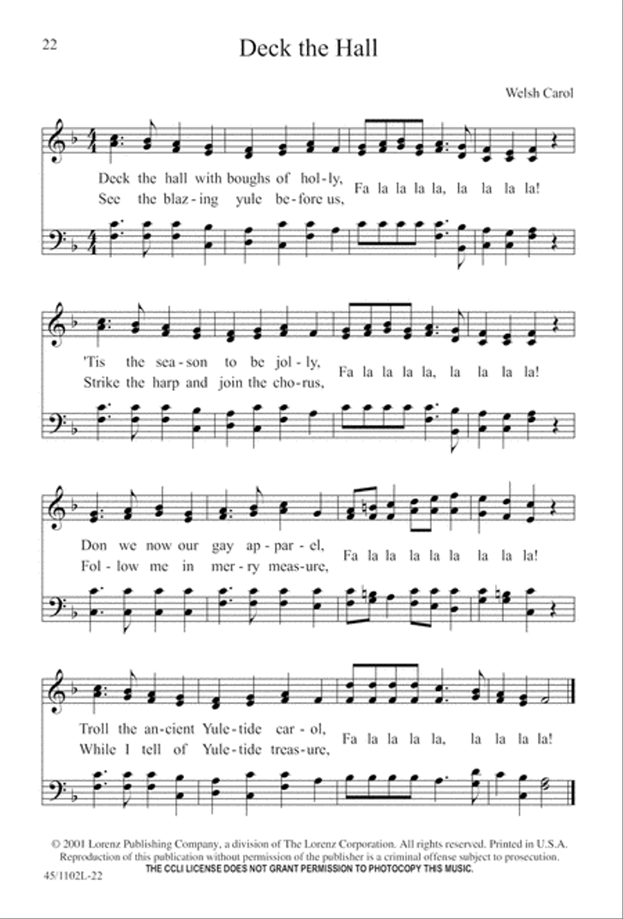 Let's Go Caroling 4-Part scores gallery preview page 22