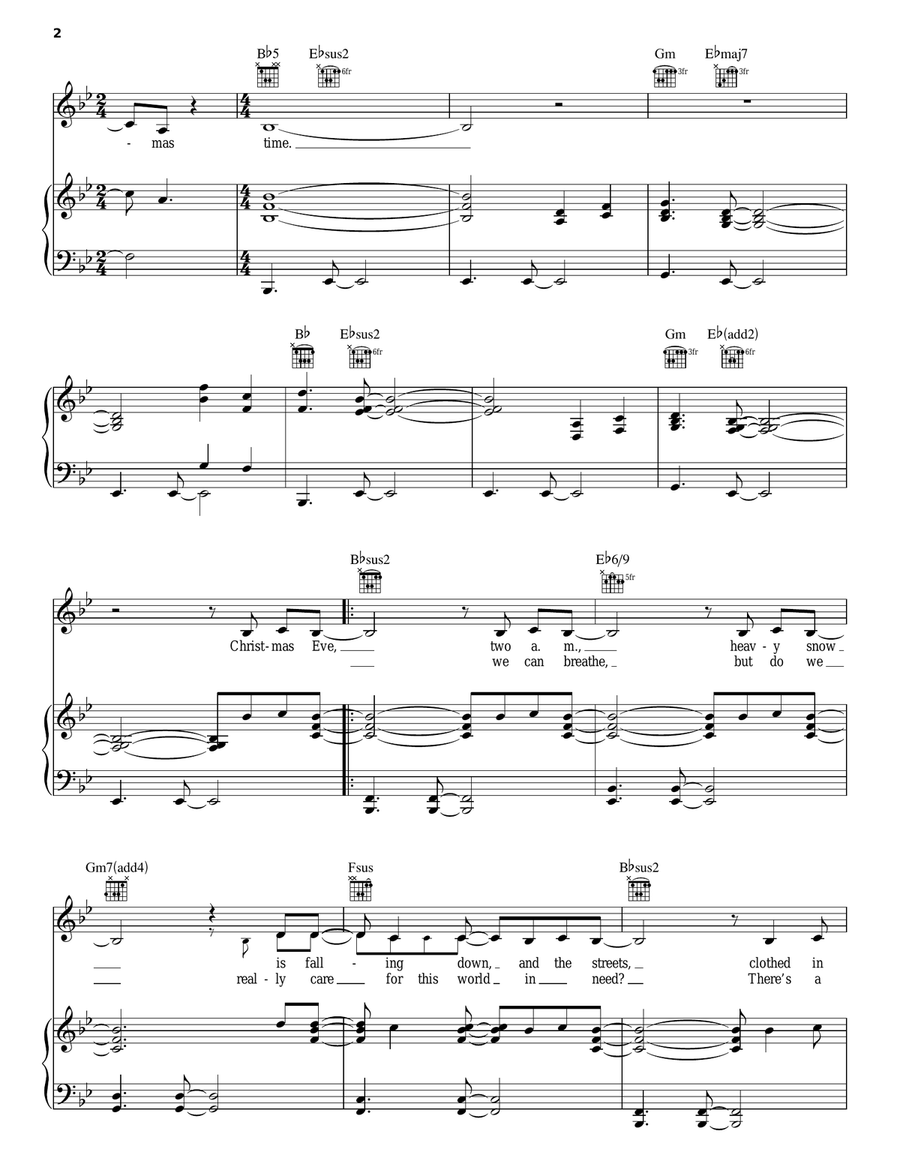 When Love Came Down When Love Came Down Piano, Vocal, Guitar scores gallery preview page 2