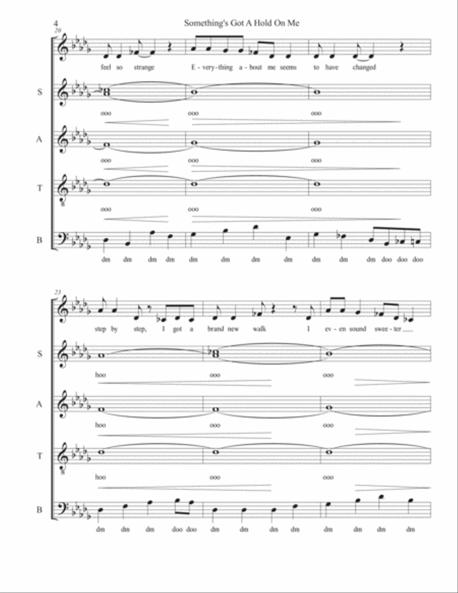 Something's Got A Hold On Me 4-Part scores gallery preview page 4