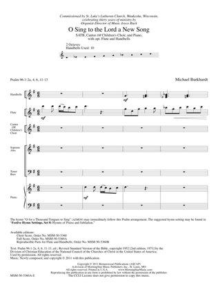 O Sing to the Lord a New Song (Downloadable Full Score)