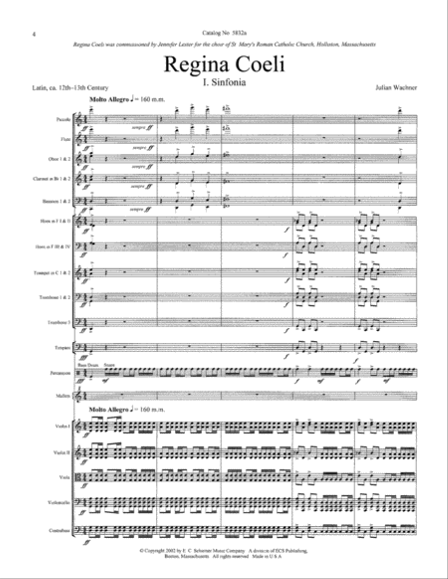 Regina Coeli (Study Score) Choir scores gallery preview page 3