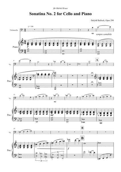 Sonatina No. 2 for Cello and Piano image number null