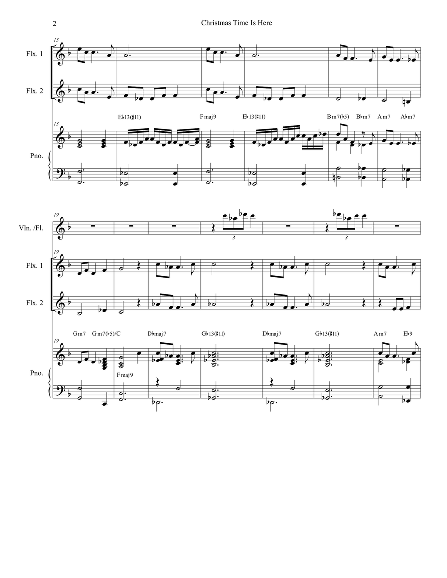 Christmas Time Is Here Large Ensemble scores gallery preview page 2