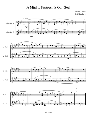 Arranged for alto sax duet. Great for offertories, preludes, postludes, and recitals. Early interm