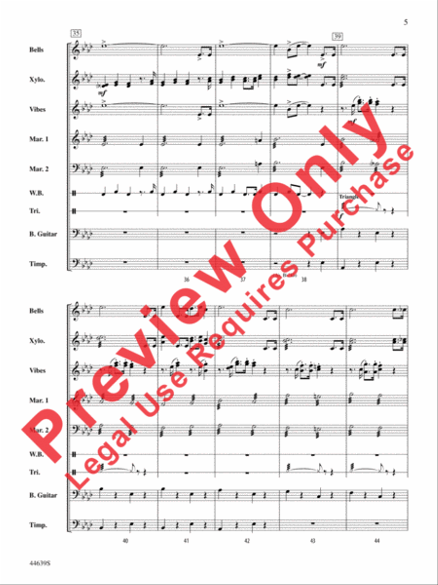 The Syncopated Clock Percussion Ensemble scores gallery preview page 6