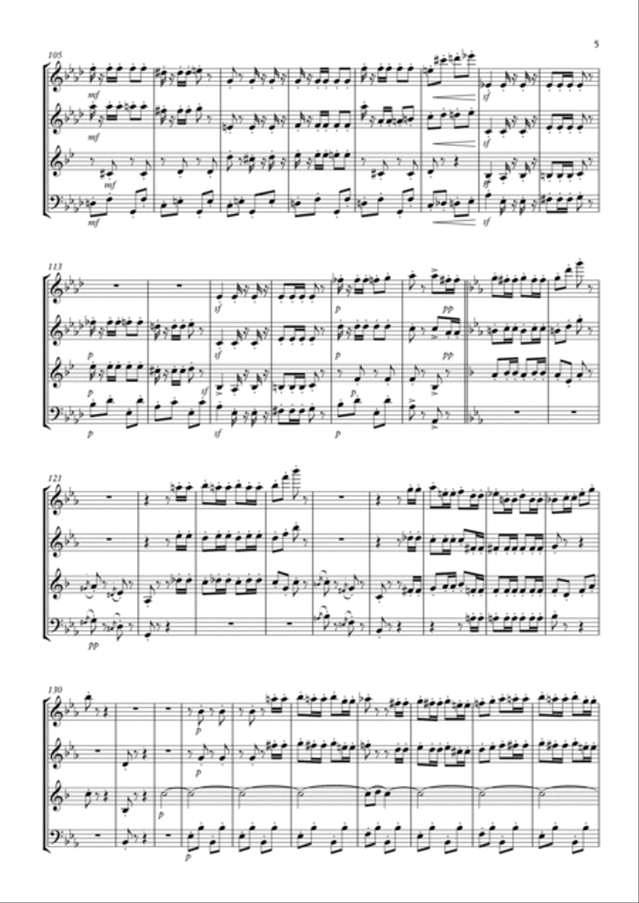 The Grasshoppers' Dance The Grasshoppers' Dance Woodwind Quartet scores gallery preview page 5
