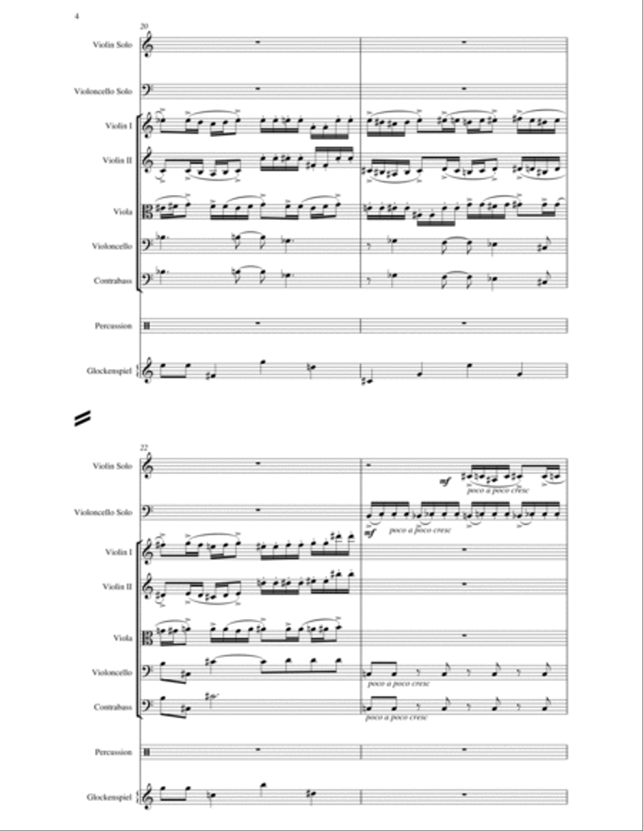 Concerto for Violin, Cello, and Orchestra String Orchestra scores gallery preview page 4