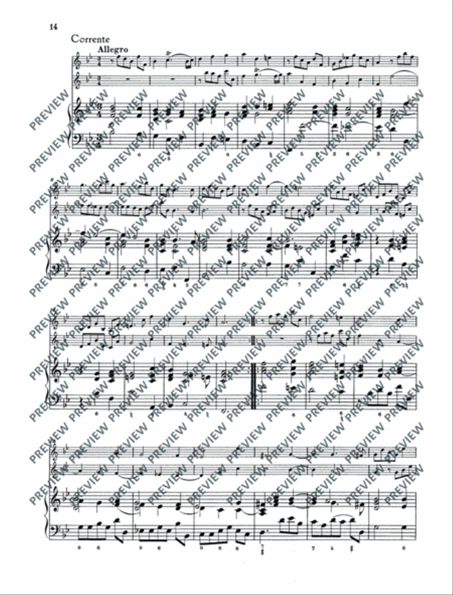 Twelve Chamber Sonatas Cello scores gallery preview page 15
