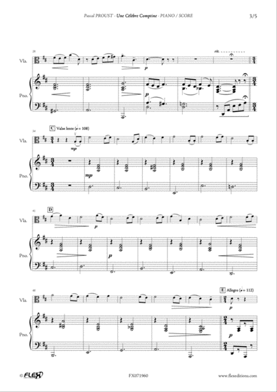 Celebre Comptine Piano Accompaniment scores gallery preview page 3