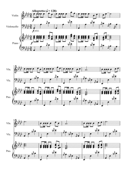 Opus 71, "Serenata Appassionata" for Violin, Cello & Piano image number null