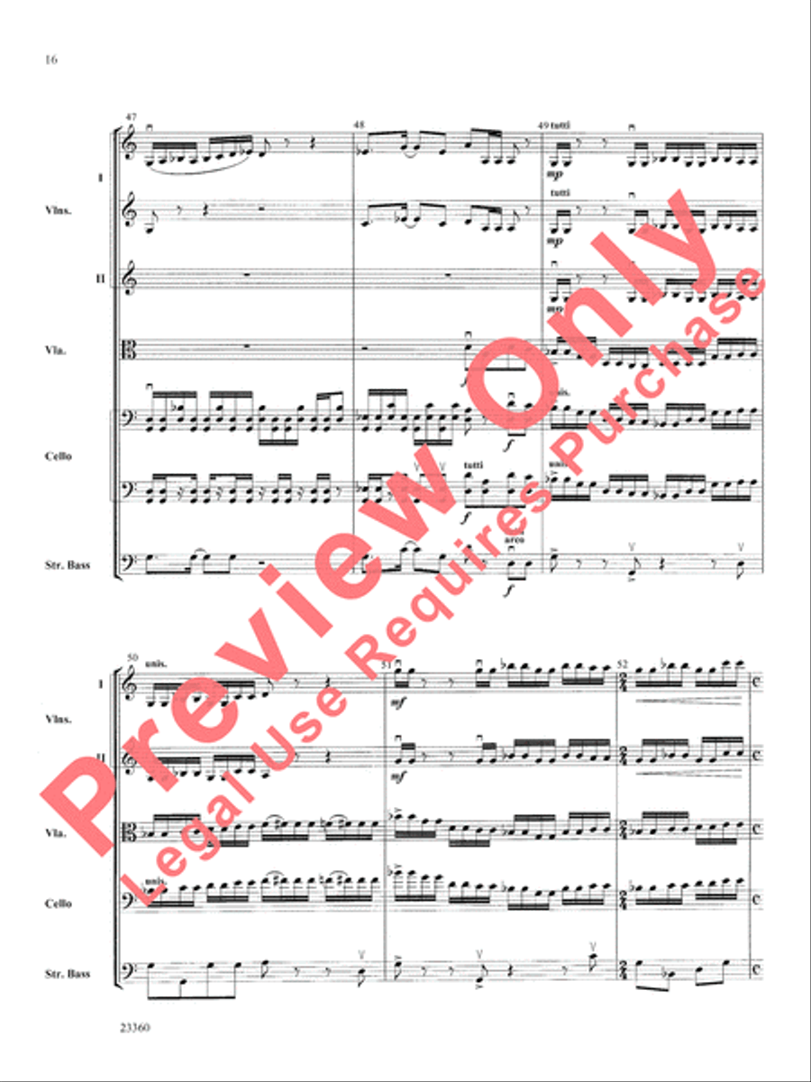 Folk Tune Air and Fiddler's Fury String Orchestra scores gallery preview page 17