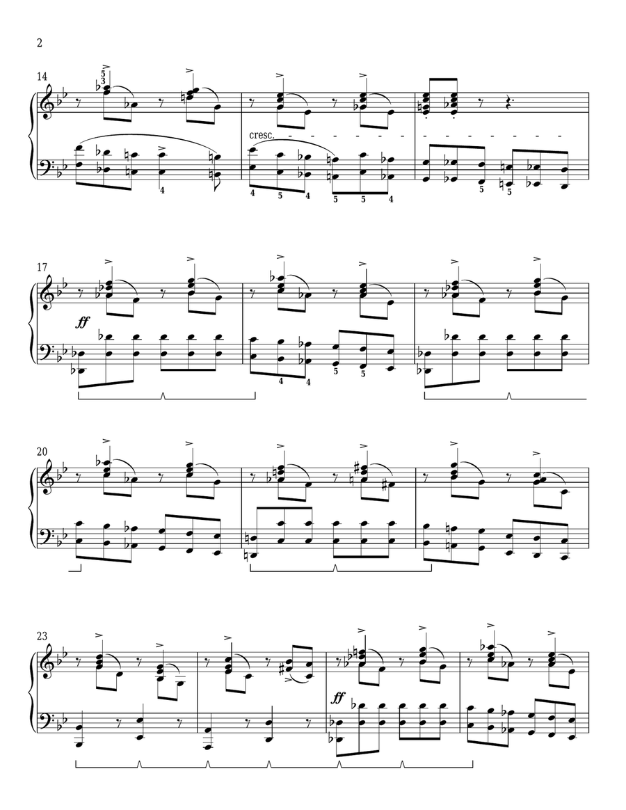 Prelude, Op. 28, No. 22 Piano Solo scores gallery preview page 2