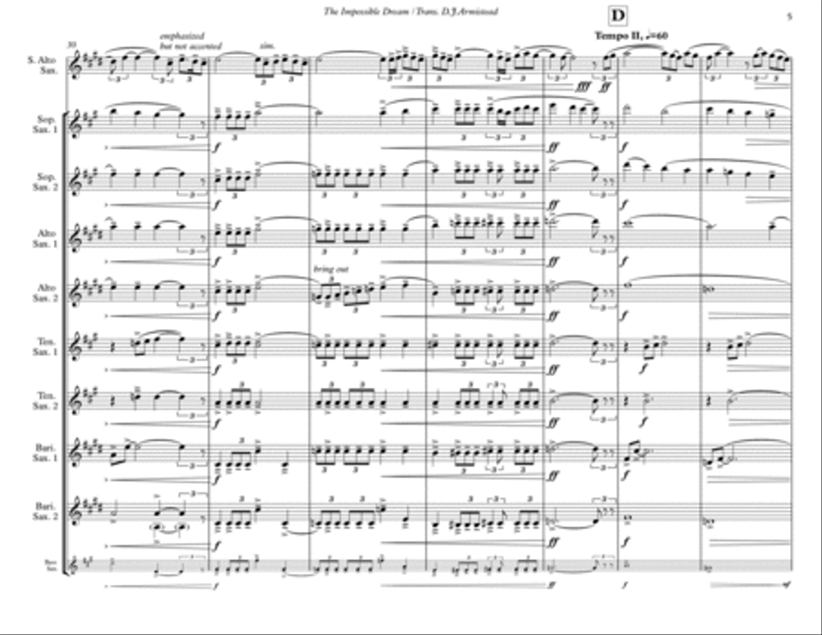 The Impossible Dream (the Quest) Woodwind Ensemble scores gallery preview page 5