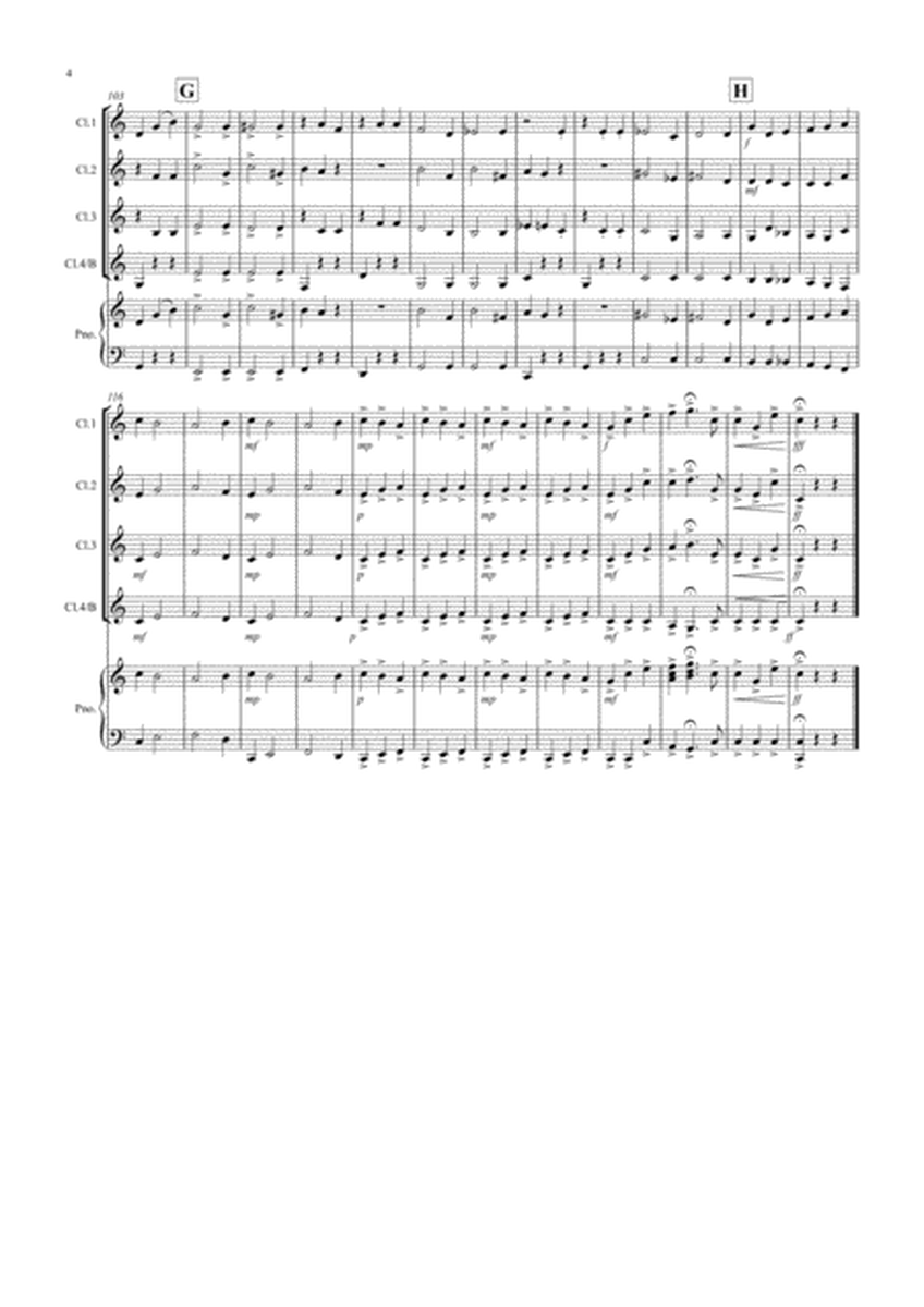 Waltz of the Flowers (Fantasia from Nutcracker) for Clarinet Quartet image number null