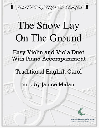 Book cover for The Snow Lay On The Ground Easy Violin/Viola Duet