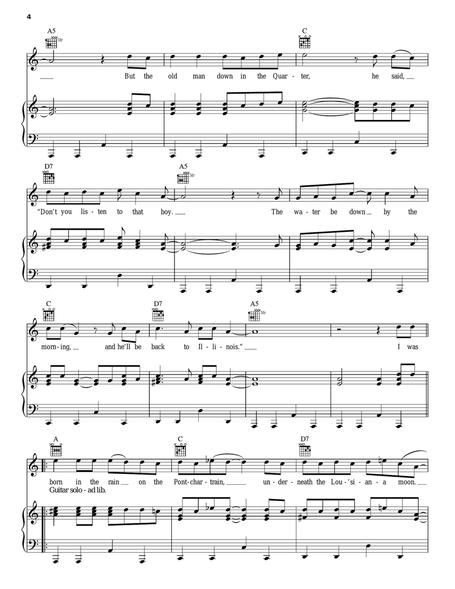 Hurricane Hurricane Piano, Vocal, Guitar scores gallery preview page 4