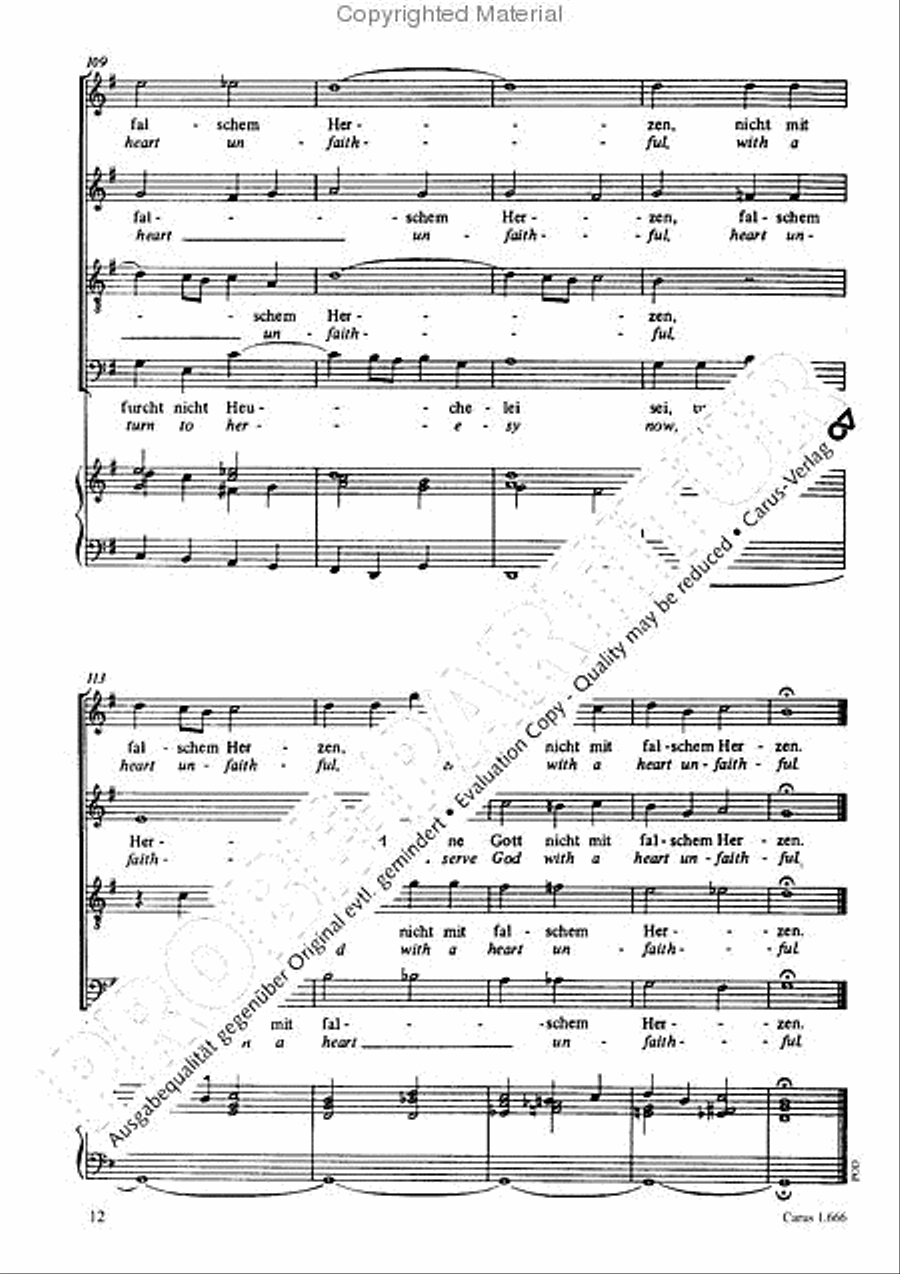 Be aware, your fear of God may turn to heresy (Siehe zu, dass deine Gottesfurcht nicht Heuchelei sei) 4-Part scores gallery preview page 13