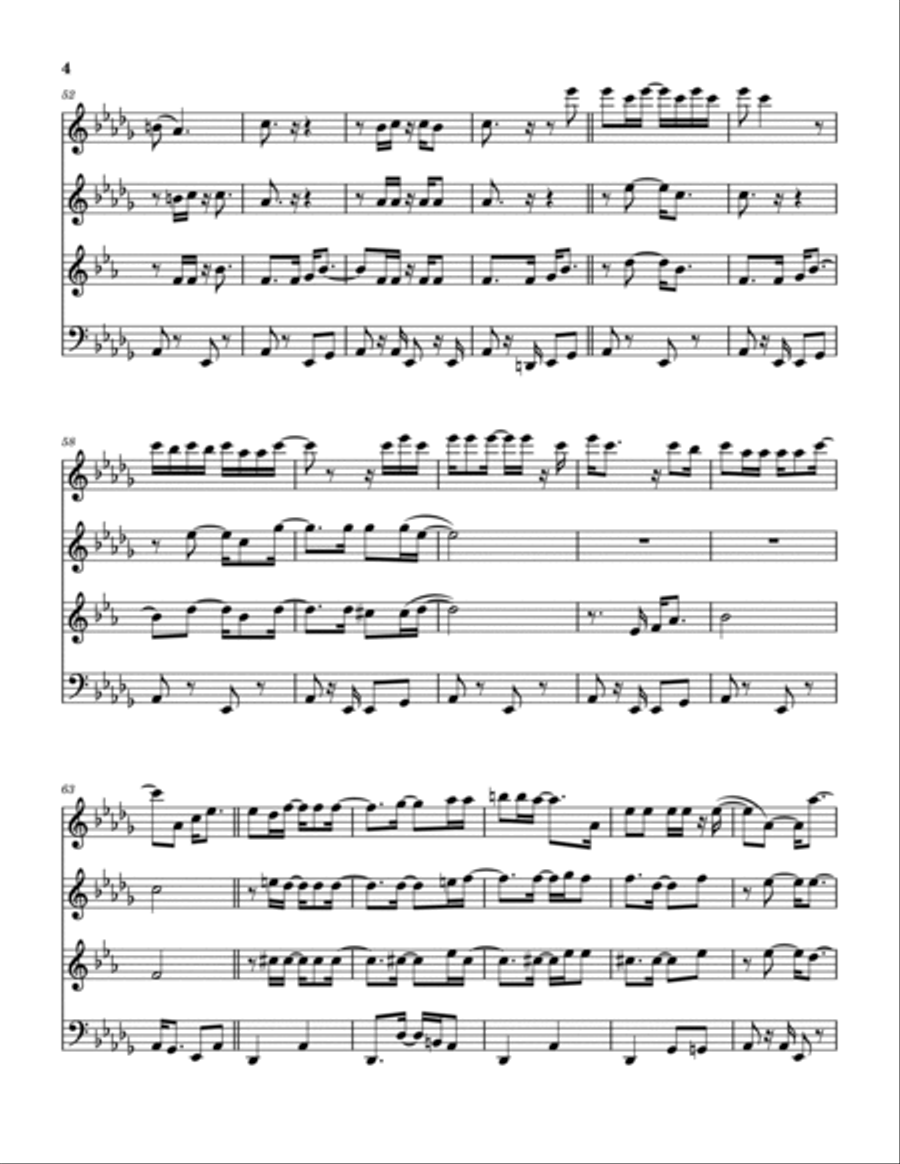 Workin' Man Blues Woodwind Quartet scores gallery preview page 5