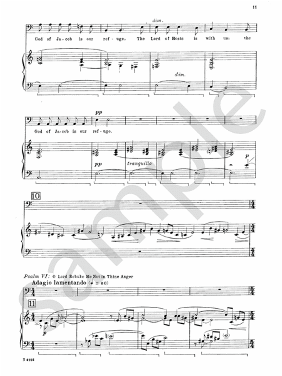 Four Psalms Baritone Voice scores gallery preview page 14