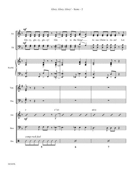 Glory, Glory, Glory! - Brass and Rhythm Score and Parts