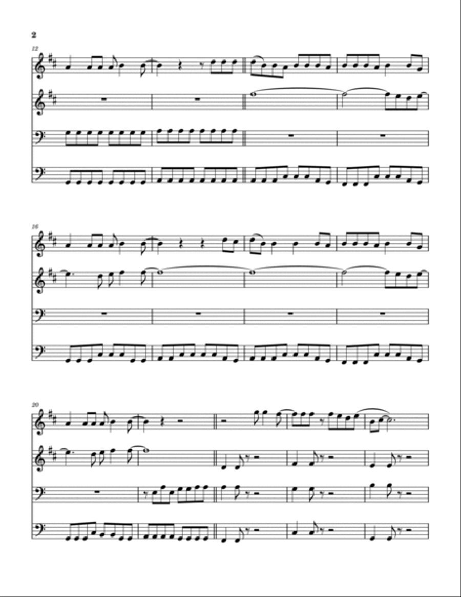 Breakup Song They Don't Write Em Brass Quartet scores gallery preview page 3