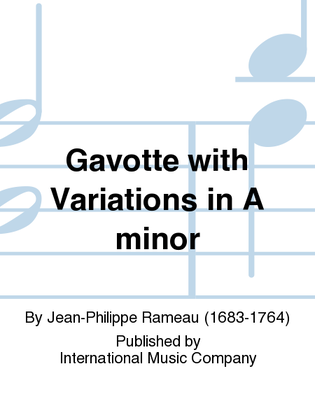Book cover for Gavotte With Variations In A Minor