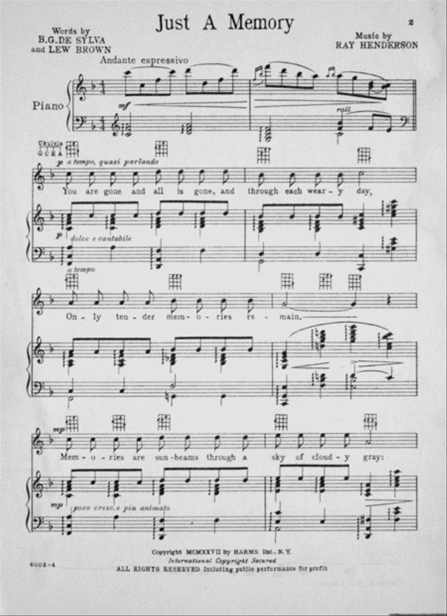 Just a Memory Voice scores gallery preview page 2