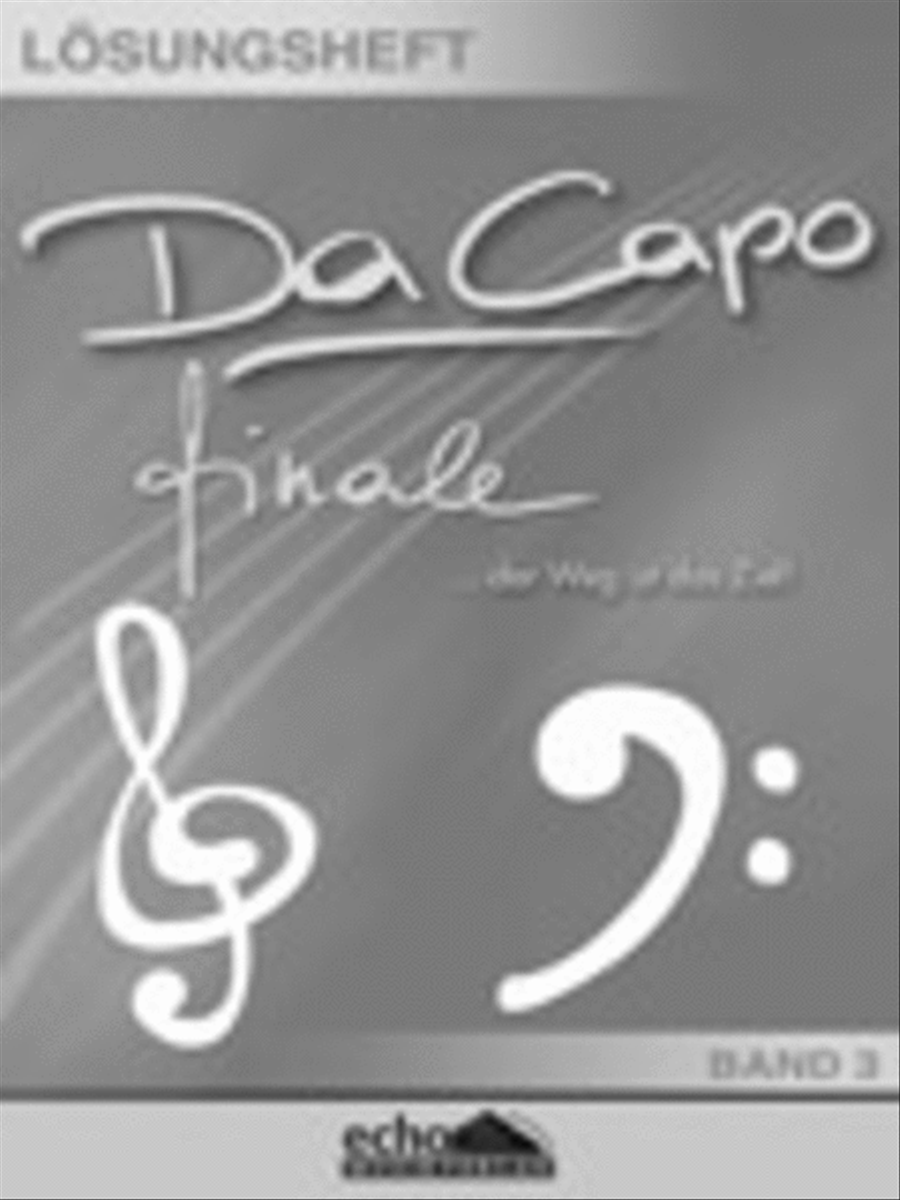 Da Capo - Lösungsheft für Band 3