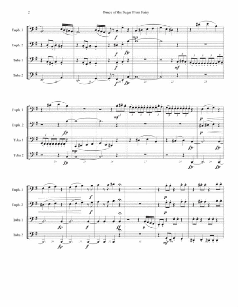 Dance of the Sugar Plum Fairy Brass Ensemble scores gallery preview page 2