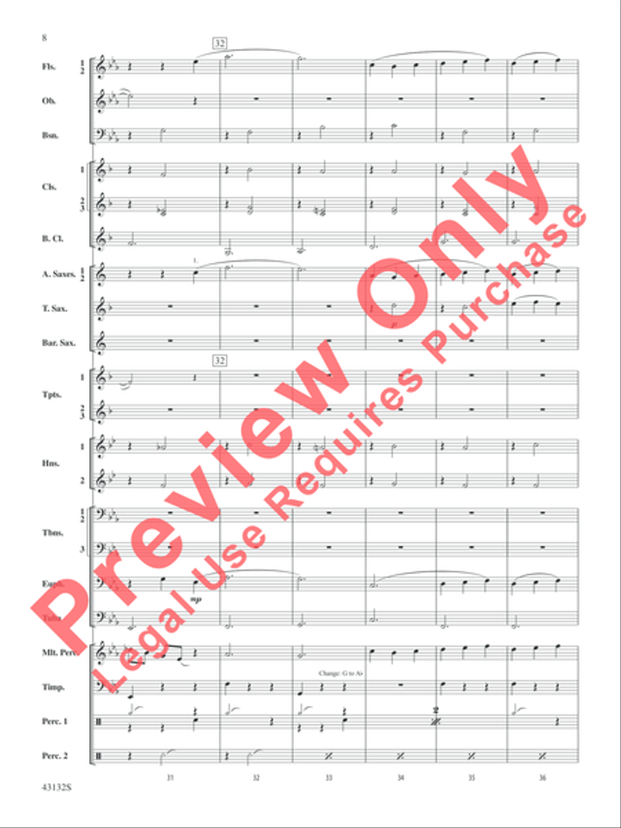 Festival Dance Concert Band scores gallery preview page 8
