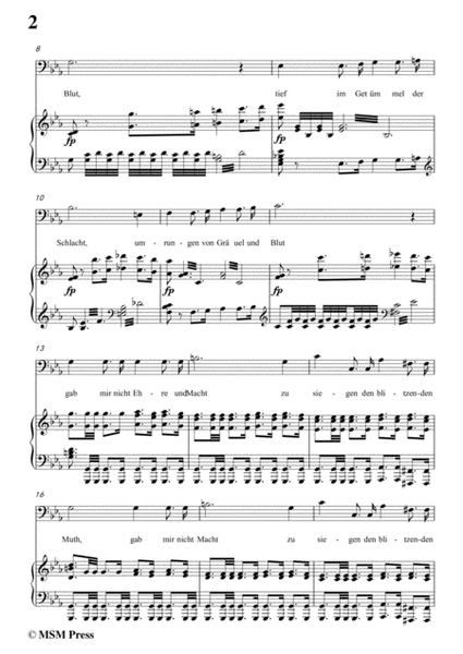 Schubert-Tief im Getümmel der Schlacht,in c minor,for Voice&Piano image number null