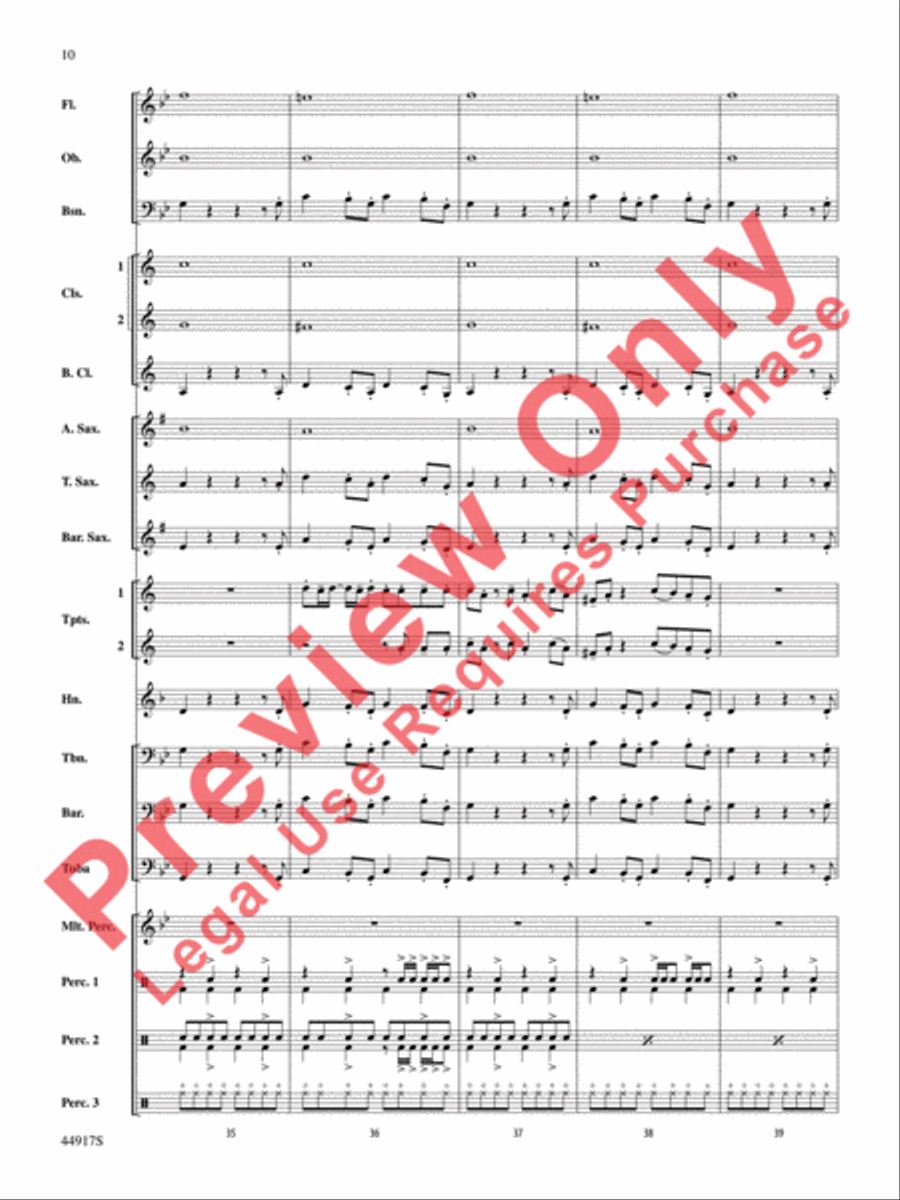 Uptown Funk Concert Band scores gallery preview page 11