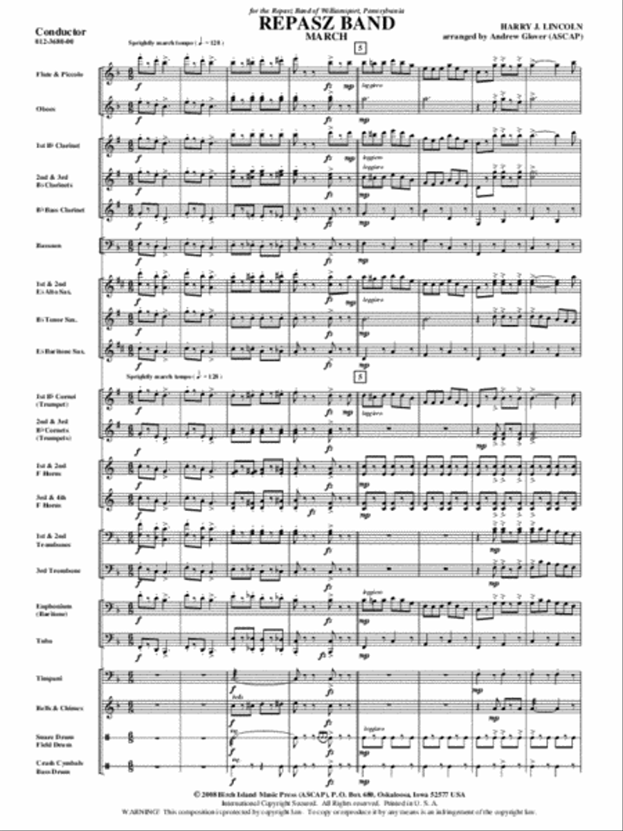 Repasz Band Repasz Band Concert Band scores gallery preview page 2