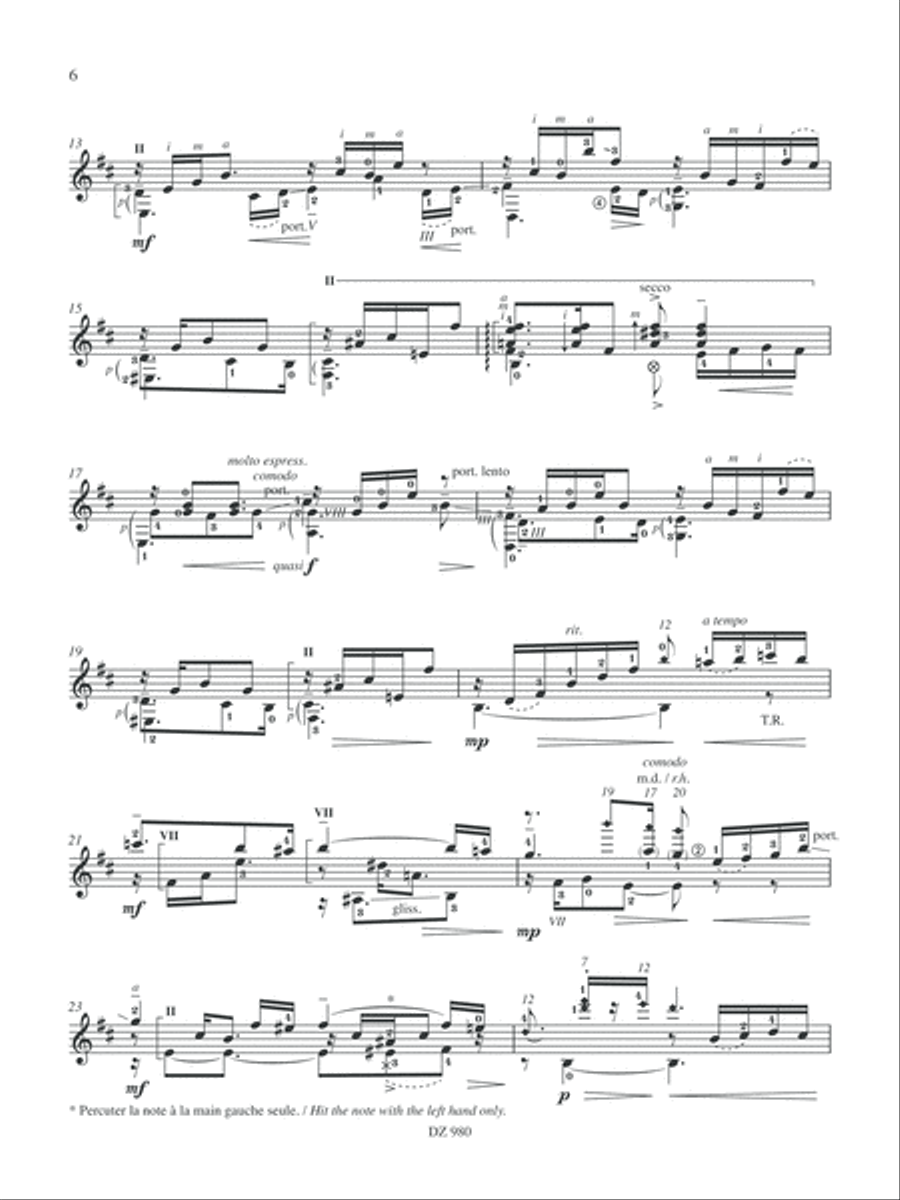 Alfonsina y el mar Classical Guitar scores gallery preview page 6