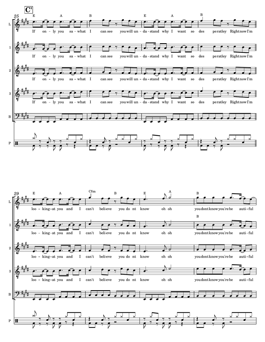 What Makes You Beautiful A Cappella scores gallery preview page 5