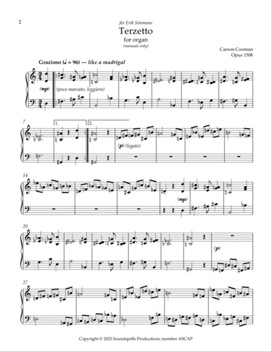Terzetto Terzetto Organ Solo scores gallery preview page 2